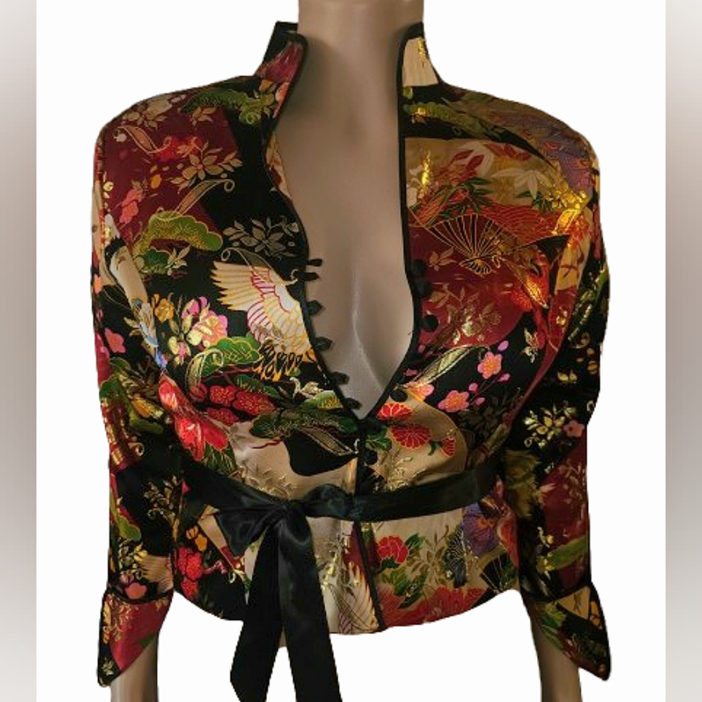 JS Collections Elegant Floral Kimono Blazer Jacket 16